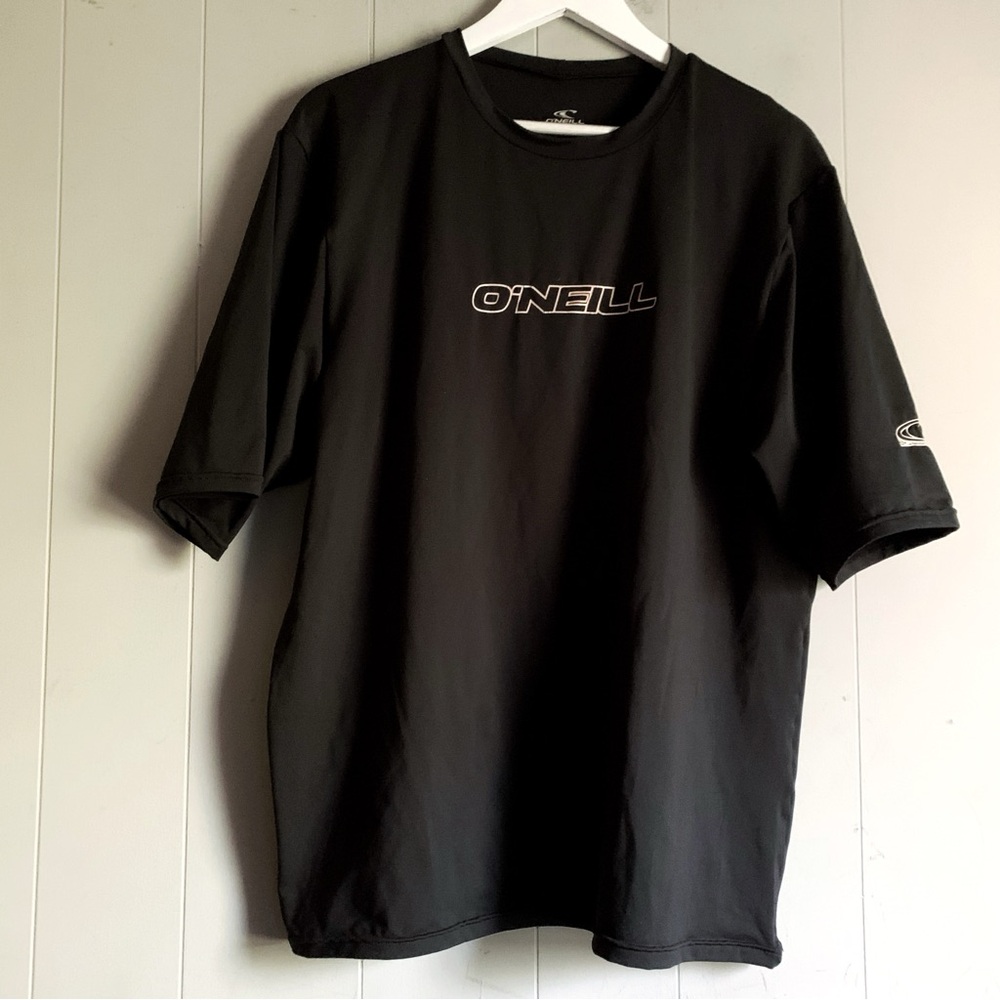 O’Neill Black Logo Short Sleeve Rash-guard Top XL